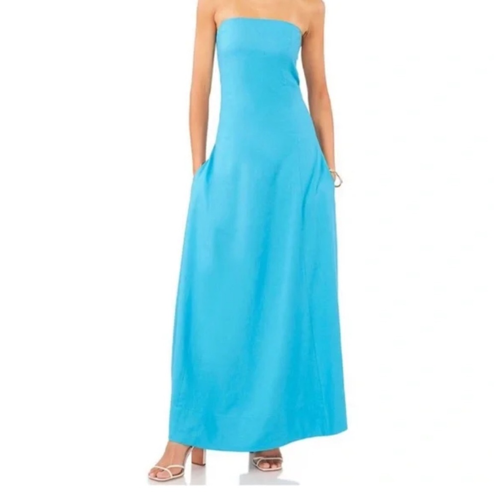 1. State Turquoise A-Line Dress